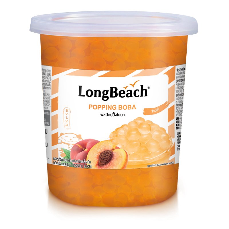 LongBeach Peach Popping Boba